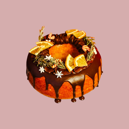 Navidad - Corona naranja y chocolate